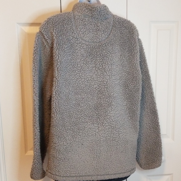 Southern Shirt Grey Sherpa 1/4 Zip Pullover Sz M - Picture 7 of 8
